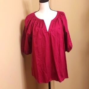 Wine colored cotton blouse by Attention
